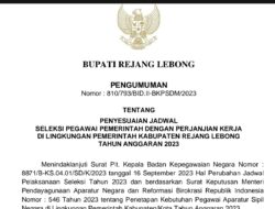 Jadwal Pendaftaran Seleksi PPPK Rejang Lebong Berubah, Ini Tahapan Terbaru