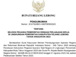Pendaftaran PPPK Rejang Lebong Resmi Dibuka, Ini Jadwalnya