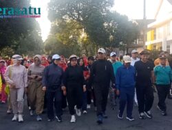 Ribuan Peserta Ramaikan Jalan Santai dan Senam Sehat HUT Curup