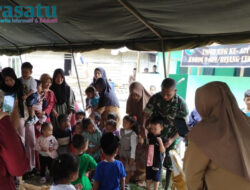 Bantu Cegah Stunting, Satgas TMMD Kodim 0409/RL Berikan PMT Bergizi Untuk Balita