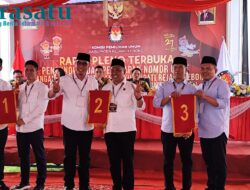 KPU Tetapkan Hasil Pengundian Nomor Urut Cakada Rejang Lebong