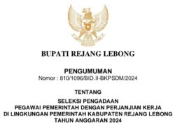 BKPSDM Rejang Lebong Resmi Buka Pendaftaran PPPK 2024