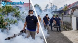 Basmi Nyamuk DBD, DPD NasDem Rejang Lebong Fogging Lingkungan Warga